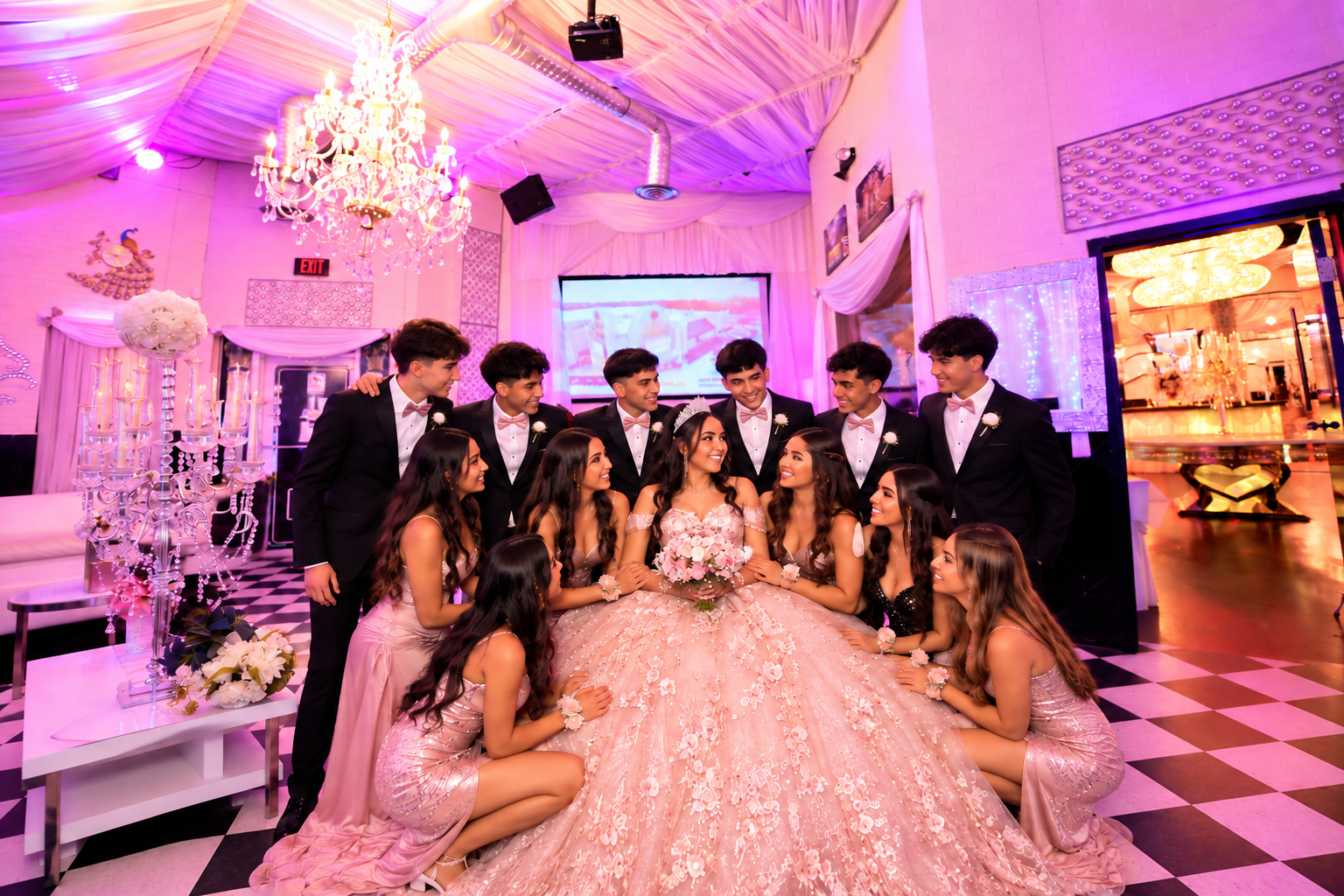 Quinceañera celebration in the Chic Venue VIP Room