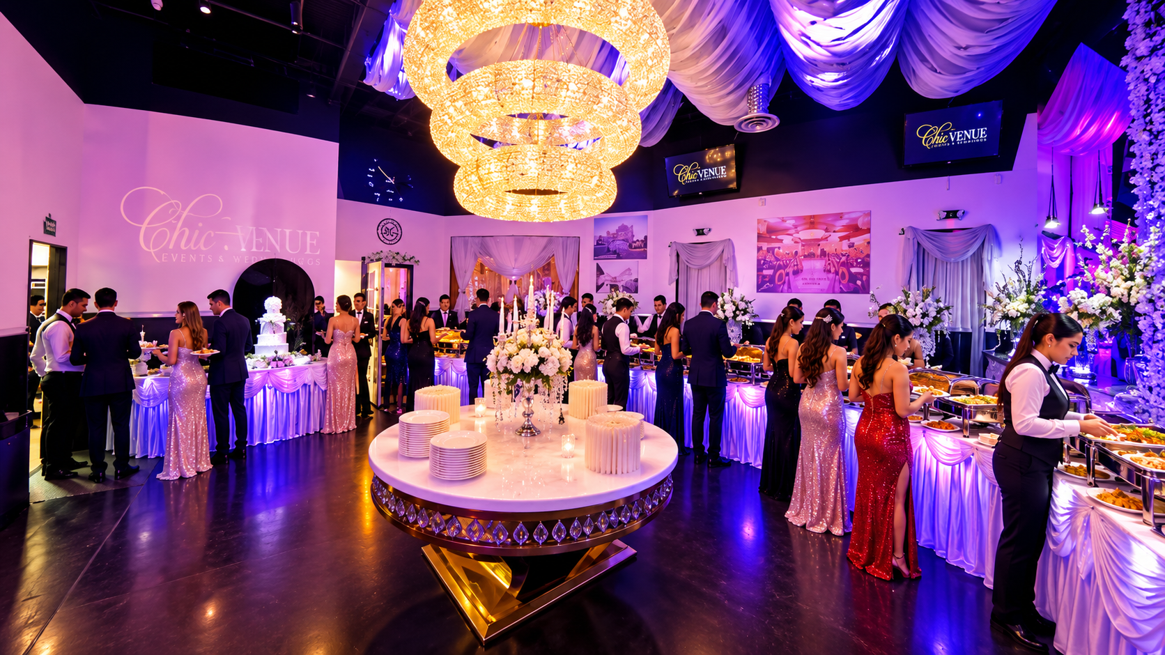 Dining Area – Guests & Buffet